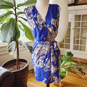 🌼10/$30🌼 Anthropologie Blue Faux Wrap Dress